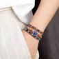 Preview: Wickelarmband „Waldlicht“ mit Lapislazuli-Tropfen